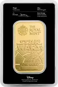 Złota sztabka 1 uncja Star Wars Dark Side The Royal Mint